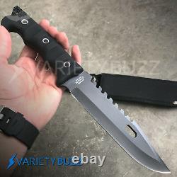 12.5 TACTICAL FIXED BLADE SURVIVAL HUNTING Military Combat Boot Knife with SHEATH