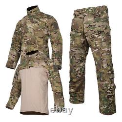 3PCS Mens Tactical Shirts Jacket Pants Airsoft Combat Army Military Uniform Camo
