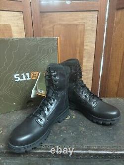 5.11 Evo 8 WP Side-Zip Tactical Boots Black Leather Combat Boots 12312 Size 14