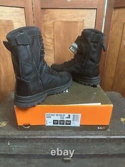 5.11 Evo 8 WP Side-Zip Tactical Boots Black Leather Combat Boots 12312 Size 14