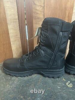 5.11 Evo 8 WP Side-Zip Tactical Boots Black Leather Combat Boots 12312 Size 14