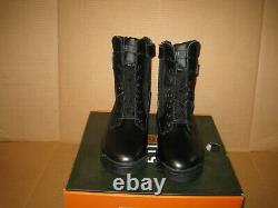 5.11 Tactical A. T. A. C 8 Storm Side Zip Boots Size 10 Black 12004