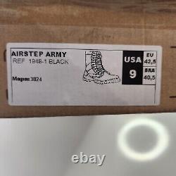 AIRSTEP Army NEW 3024 Black Leather Military Tactical Boot Waterproof Shoe Sz 9