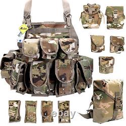 AKMAX Military Tactical Assault Vest Army Combat Chest with MOLLE Pouches OCP