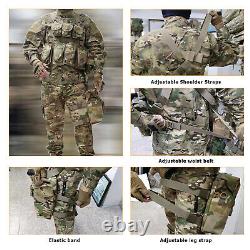 AKMAX Military Tactical Assault Vest Army Combat Chest with MOLLE Pouches OCP