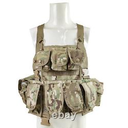 AKMAX Military Tactical Assault Vest Army Combat Chest with MOLLE Pouches OCP