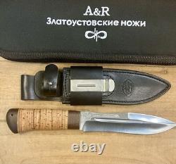 A&R Zlatoust Knife Hunting Tactical Military Combat 95x18 Steel Russian Knife