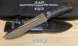 A&R Zlatoust Knife Tactical Hunting Combat Military Leather Handle Russian Knife