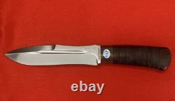 A&R Zlatoust Knife Tactical Hunting Combat Military Leather Handle Russian Knife