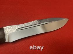 A&R Zlatoust Knife Tactical Hunting Combat Military Leather Handle Russian Knife