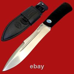 A&R Zlatoust Knife Tactical Hunting Combat Military Leather Handle Russian Knife