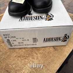 Addison Combat Safety Boots Men's 10.5 E Black Leather Rugged Military Tactical