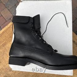 Addison Combat Safety Boots Men's 10.5 E Black Leather Rugged Military Tactical