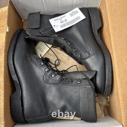 Addison Combat Safety Boots Men's 10.5 E Black Leather Rugged Military Tactical