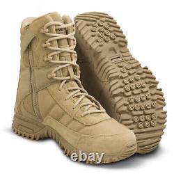 Altama Vengeance SR 8 Side Zip Tan Leather Tactical Boots Military 305302