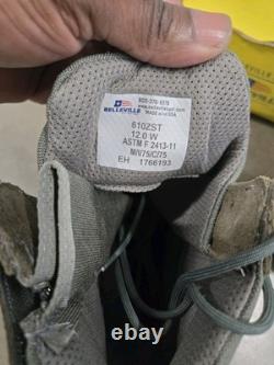 Belleville Boots Mens 12W Sage Green Tactical Steel Toe Side Zip Military 610ZST