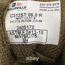 Belleville C312ST Flyweight Steel Toe Boots Mens 6 R Coyote Tactical Military