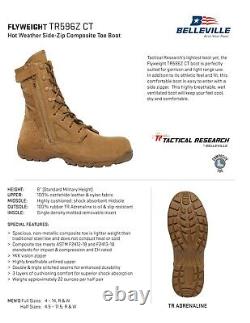 Belleville Tactical Research Flyweight Boots Side-Zip Composite Toe TR596ZCT