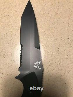 Benchmade knife, fixed blade, black, sheath, knife, benchmade, combat knife