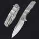 Big Size Titanium Handle Flipper Military Combat Outdoor Tactical Folding Knife