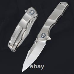 Big Size Titanium Handle Flipper Military Combat Outdoor Tactical Folding Knife