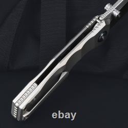 Big Size Titanium Handle Flipper Military Combat Outdoor Tactical Folding Knife