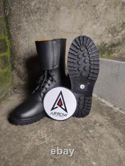 Black Army Tactical boots combat Military style Lace-up Ankle High Durable Shoes