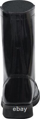 Black Leather Jump Boots Tactical Army Paratrooper Lace Up High Impact 10