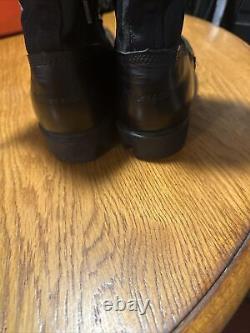Black Leather and Fabric Military Jungle Boots Panama Sole Tactical Combat Army
