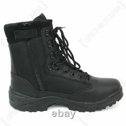 Black Tactical Army Boot with YKK Zipper Military Cadets Airsoft Work Combat