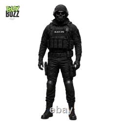 Black Tactical SWAT Combat Uniform Military Cosplay Costume Halloween Outfit Men