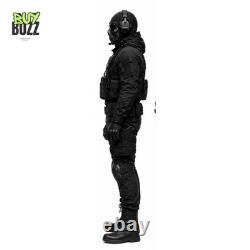 Black Tactical SWAT Combat Uniform Military Cosplay Costume Halloween Outfit Men