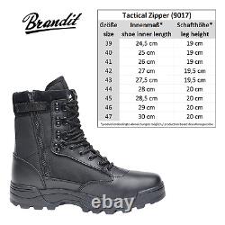 Brandit Combat Boots Man Woman Military Mountain Tactical Zipper Boots Black