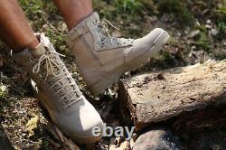 Brandit Combat Boots Man Woman Military Mountain Tactical Zipper Boots Camel