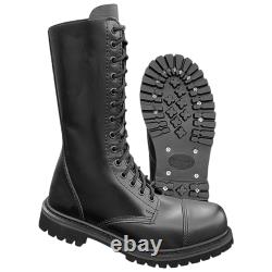 Brandit Phantom Boots 14 Eyelet Mens Police Army Tactical Military Leather Black