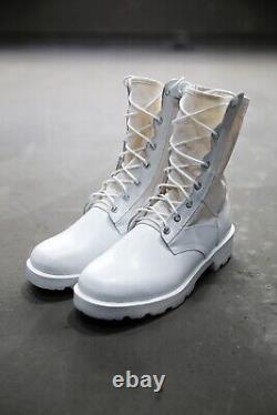 ByTheR Desert Military Combat Boots Cowhide Side Zipper Tactical Work Shoes