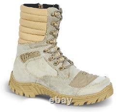 Combat Boots Mens Desert Canvas Leather Military Boots Tactical Sand Airsoft