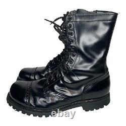 Corcoran 985 Black Leather Side Zipper Military Combat Jump Boots Size 12 M