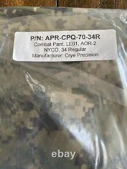 Crye Precision AOR2 LEO1 Combat Pants 34 REGULAR Tactical Military