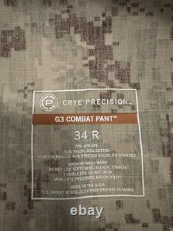 Crye Precision G2 Navy Custom AOR2 Combat Pants 34 REGULAR Tactical Military