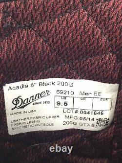 Danner Acadia Black 8 Tactical Boots Men's 200G Goretex 69210 SIZE 9.5 EE