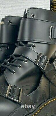 Dr Martens Jadon Strap Ultra Platform Black Leather Combat Boots 14 US Mens