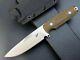 Drop Point Hunting Knife Fixed Blade Tactical Military Combat Dc53 Steel Micarta