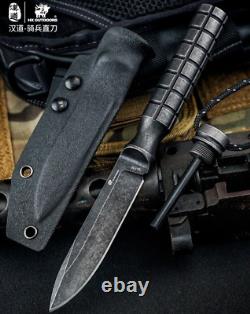 Drop Point Knife Fixed Blade Hunting Combat Tactical Military 5Cr15Mov Steel Cut