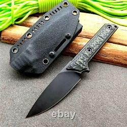 Drop Point Knife Fixed Blade Hunting Survival Wild Tactical Military G10 Handle