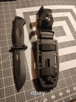 Drop Point Knife Serrated Fixed Blade Hunting Tactical Survival Combat Military