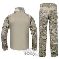 Emerson G2 Combat Shirt & Pants Knee Pads Set Tactical Military Camo BDU Uniform