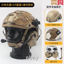 FAST Tactical Maritime Combat Headset Helemt WithHat Cover Military Outdoor Suit