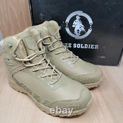 FREE SOLDIER Men's Tactical Boots Lightweight Combat Boots Durable Size 11 Beige