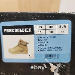 FREE SOLDIER Men's Tactical Boots Lightweight Combat Boots Durable Size 11 Beige